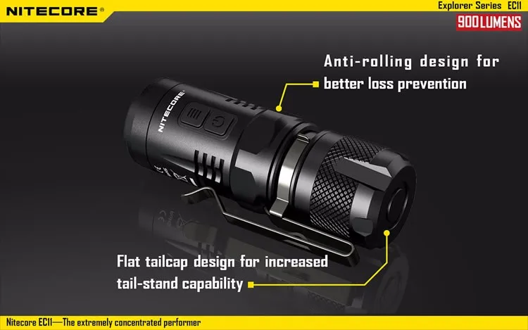 Скидка NITECORE EC11 NL166 18350 аккумуляторная батарея 900 лм фонарик водонепроницаемый спасательный Открытый Поиск кемпинг