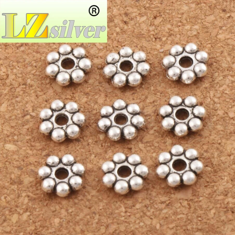 

Daisy Snowflake Rondelle Beads 8x8mm 600PCS zinc alloy Spacers Jewelry Findings L644