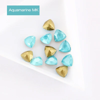Aquamarine MK Мокко создания брошь в виде тотема аппликатор Стразы Стекло Strass точки камешки художественное украшение ногтей Стразы 3 dtotem Decorat - Цвет: Aquamarine MK