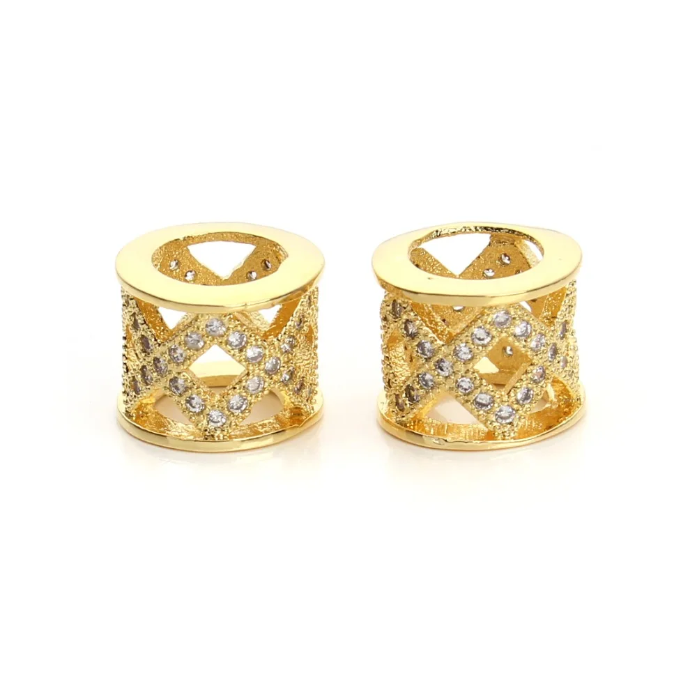 2 шт./лот Родиевые/Золотые/розовые золотые прозрачные бусины-распорки для