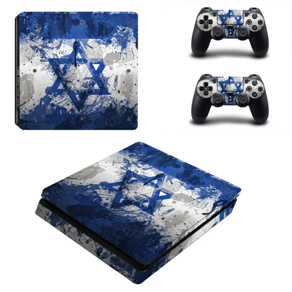 Государственный Флаг Израиля PS4 тонкая кожа Наклейка для sony playstation 4 консоли и 2 контроллера PS4 Slim Skins Наклейка виниловая