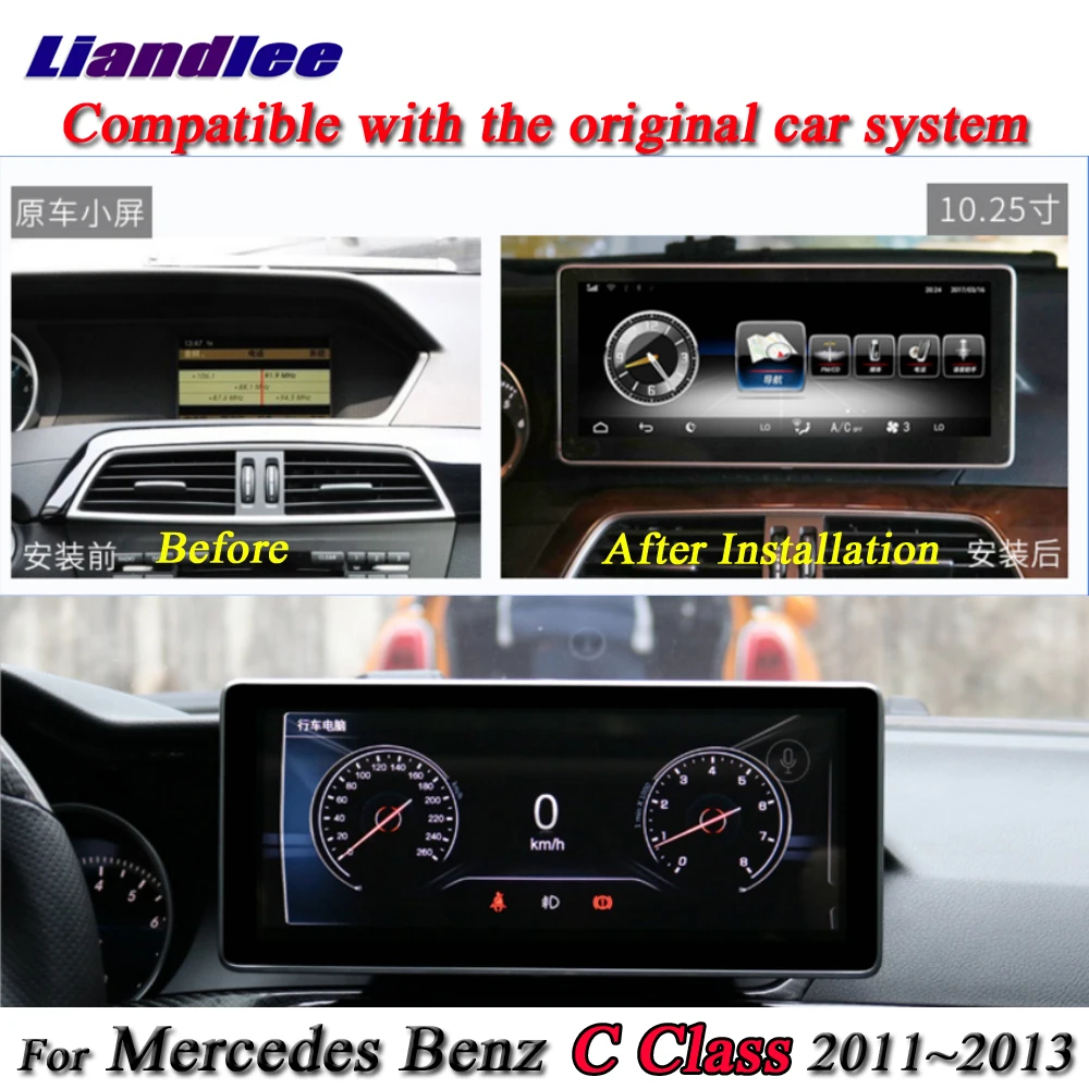 Liandlee для Mercedes Benz C Class W204 C180 C200 C260 Android радио AUX BT gps карта Navi Навигация экран мультимедиа