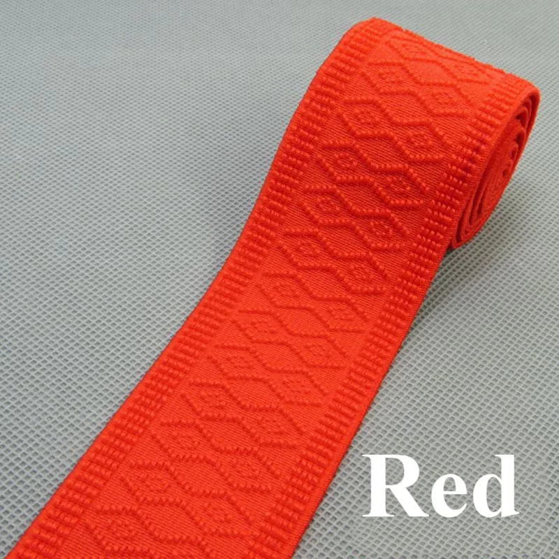 red Meetee 4 метра 50 мм ширина резинки красочный узор DIY ремесла швейное платье с поясом брюки ручной работы аксессуары AP584 - Цвет: red