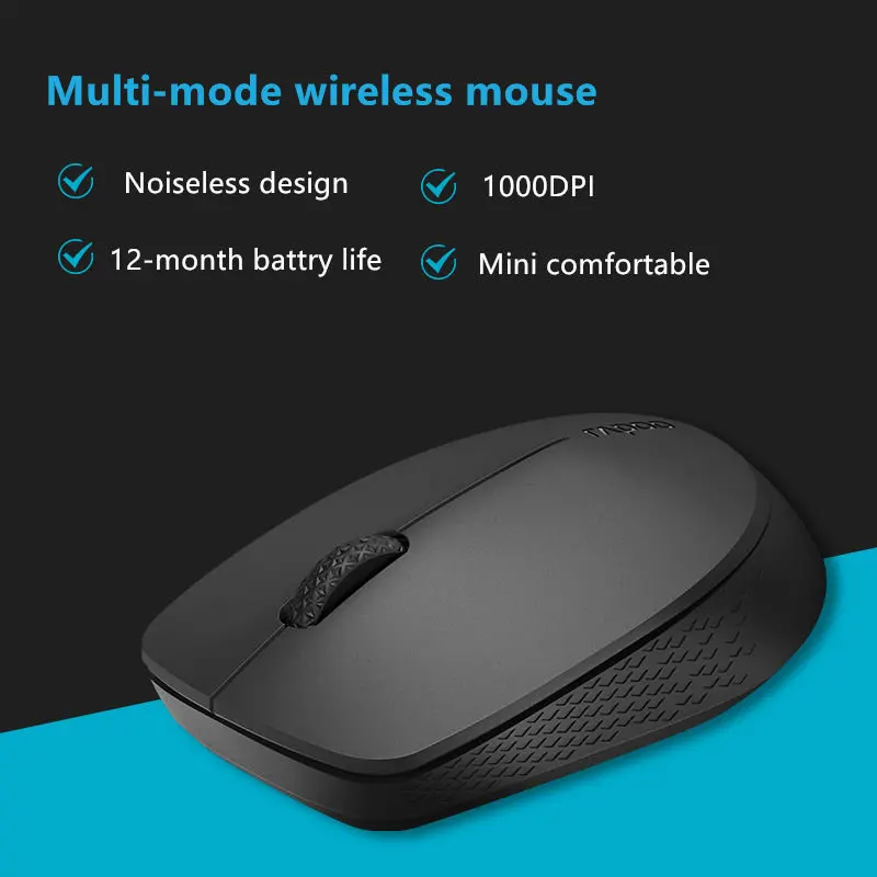 Новая многорежимная Бесшумная Беспроводная мышь Rapoo с 1300DPI Bluetooth 3 0/4 0 RF 2 4 ГГц для