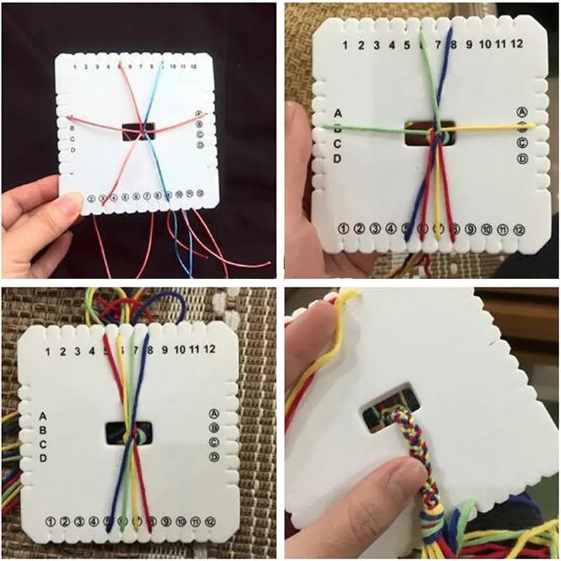 Креативный новый 2 шт круглый квадратный Бисерный шнур диск оплетка плетеная