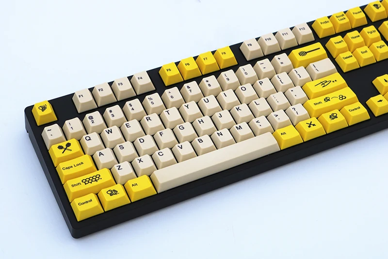 108K Bee тема PBT сублимационная клавиша английский Японский Корейский подсветка механическая клавиатура выделенная Cherry filco Ducky keycaps