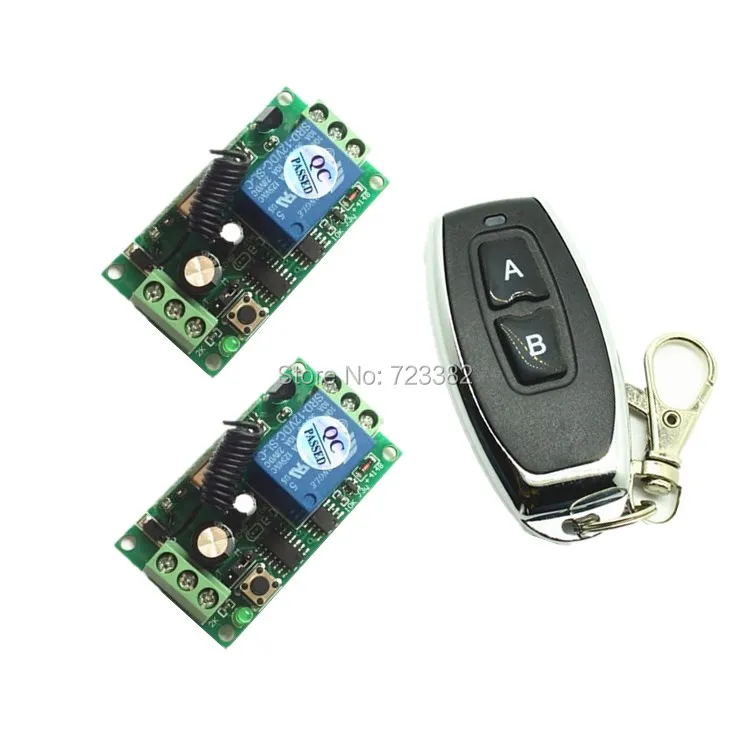 Новый DC12V 1CH RF беспроводной пульт дистанционного управления, система освещения, 1 передатчик, 2 приемника, Умный домашний переключатель