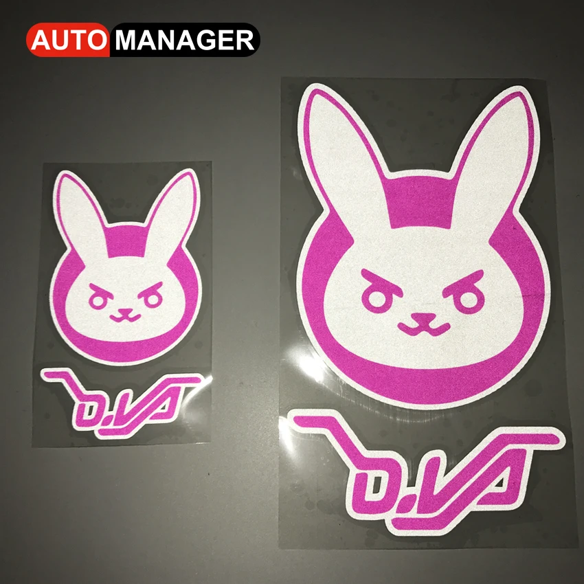 Светоотражающая наклейка для Overwatch D. VA Кролик Фигурка игра DVA наклейка s аксессуары для мотоциклов Автомобильный Стайлинг Универсальный