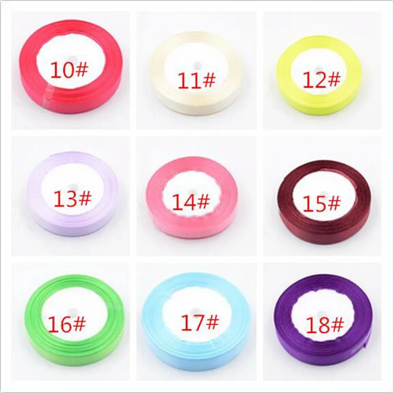 

22m/lot 6mm Silk Satin Organza Ribbon For Sewing Wedding Party Decoration Webbing Crafts Gift Balloon Packaging Supplies