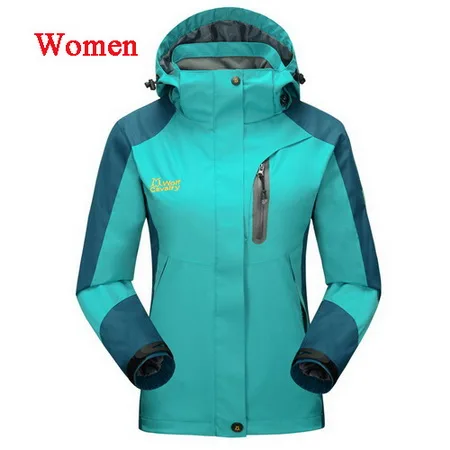 women lake blue CavalryWalf Открытый водонепроницаемый походные куртки для женщин мужчин альпинистское дождевик кемпинг ветровка треккинг спортивная куртка, AM007 - Цвет: women lake blue
