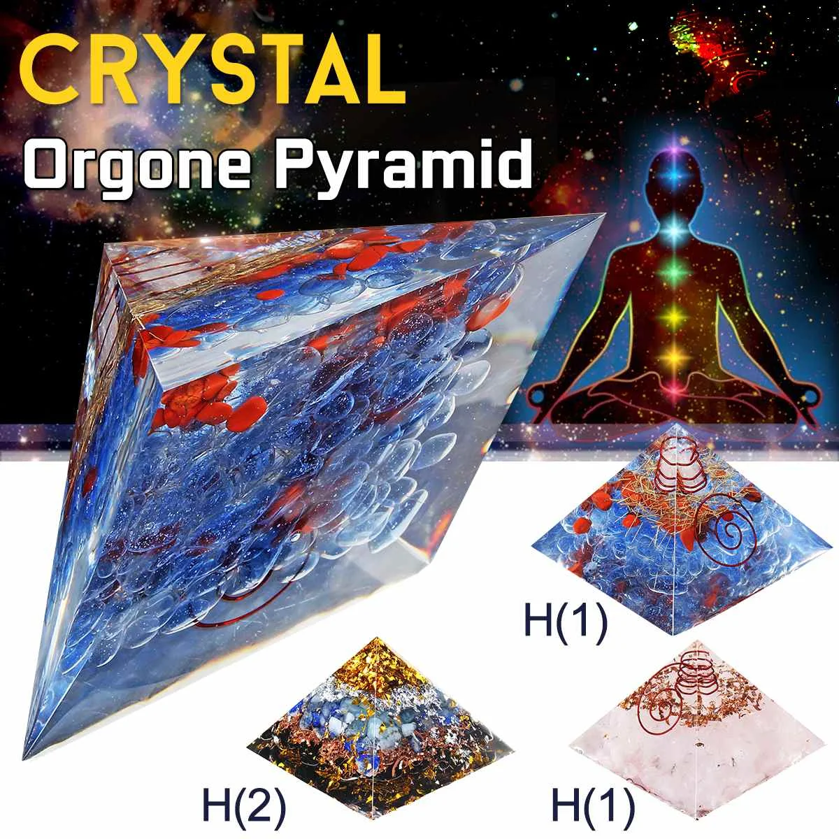 65x65x55 мм розовый синий фиолетовый камень прозрачный кристалл ТОЧКА Orgone пирамида, Исцеление Рейки энергетическая Пирамида балансировка духовная терапия