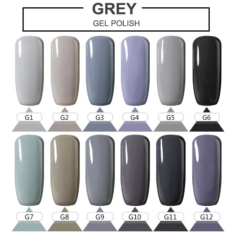 Belle Fille серый коричневый разноцветный гель для ногтей Набор лаков Vernis