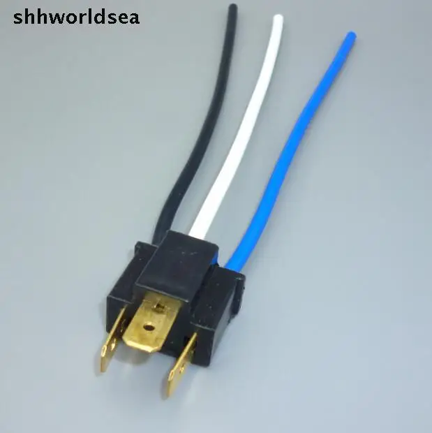 

Shhworldsea H4 9003 3pin male Pulg nylon 20pcs Bulb Male socket for Halogen headlamp connector Lamp holder Free Shipping