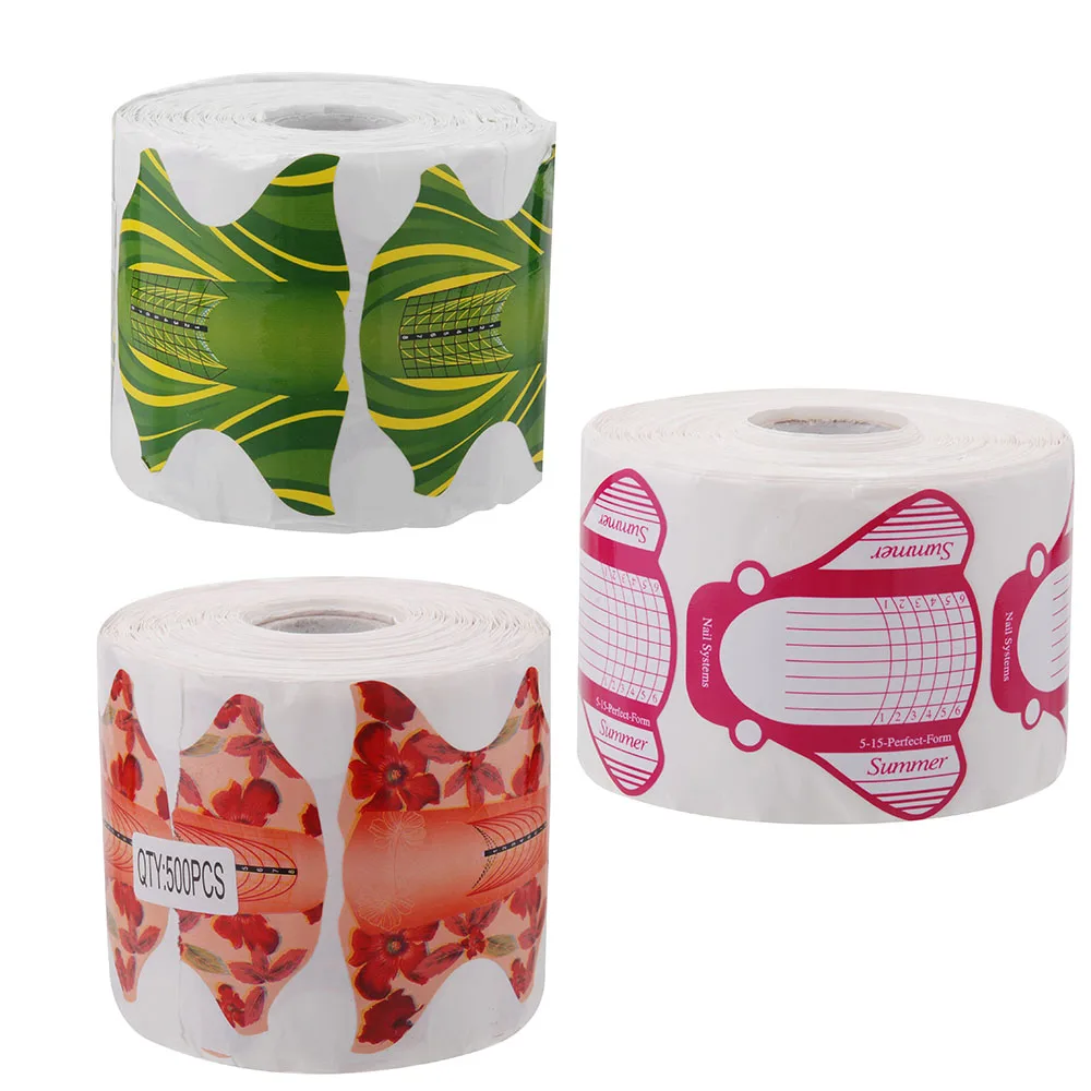 500 шт./лот акриловая Форма для ногтей руководство по наращиванию гель-лака