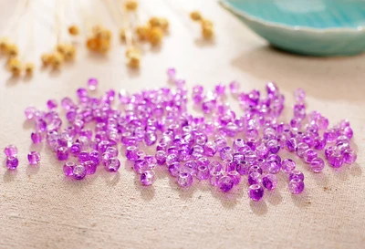 Lavender 180PCS DIY мм ювелирные изделия 4 мм бусины, стеклянные бусины, трещины, красочные бусины, сломанные цветы - Цвет: Lavender 180PCS