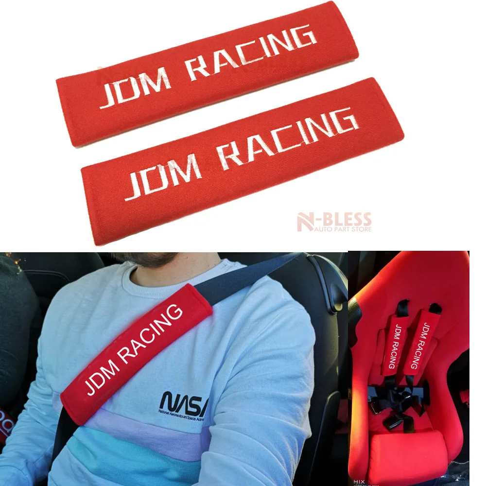 Лидер продаж 2 шт. Универсальный JDM Гоночный Накладка для ремня безопасности