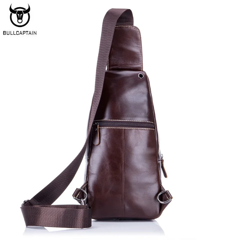 Мужская сумка BULLCAPTAIN из натуральной кожи повседневная для путешествий на груди