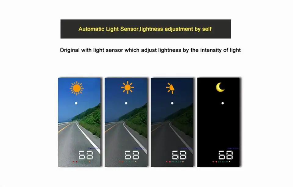 Китайский Лучший gps Hud Дисплей Автомобильный gps проекционный Спидометр лобовое стекло компас-одометр превышение скорости сигнализации с автомобильным адаптером