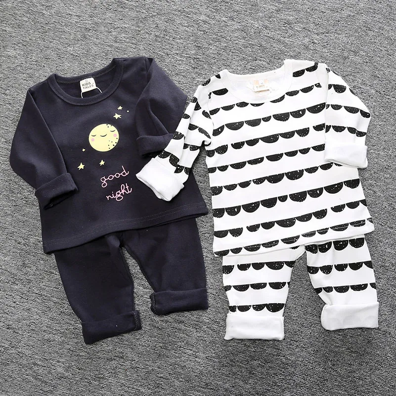 

Spring Autumn Baby Pajamas Suit Home Clothing Sleepwears Long Sleeve Cotton Pajama Cute Boy Girl Toddler Loungewear Good-quality