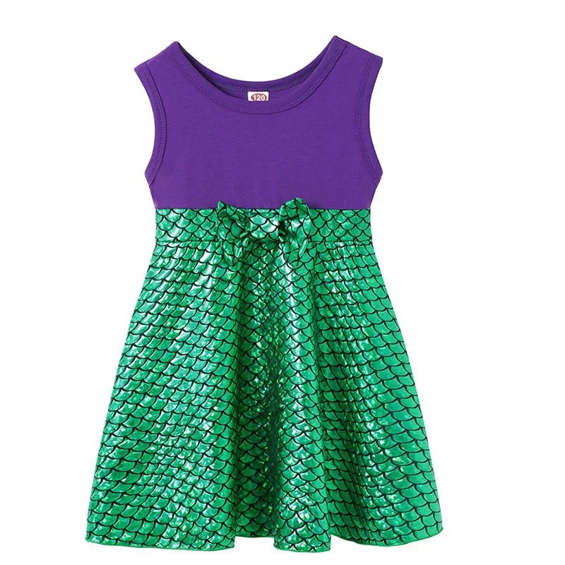 Mermaid Dress Платье для маленьких девочек «Белль» Детское платье «Красавица и Чудовище», «Принцесса Эльза и Анна», «Белоснежка», «Микки», «Фея», для ролевых игр - Цвет: Mermaid Dress