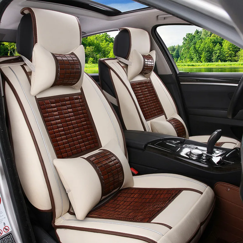 Модный летний универсальный чехол для автомобильных сидений из искусственной