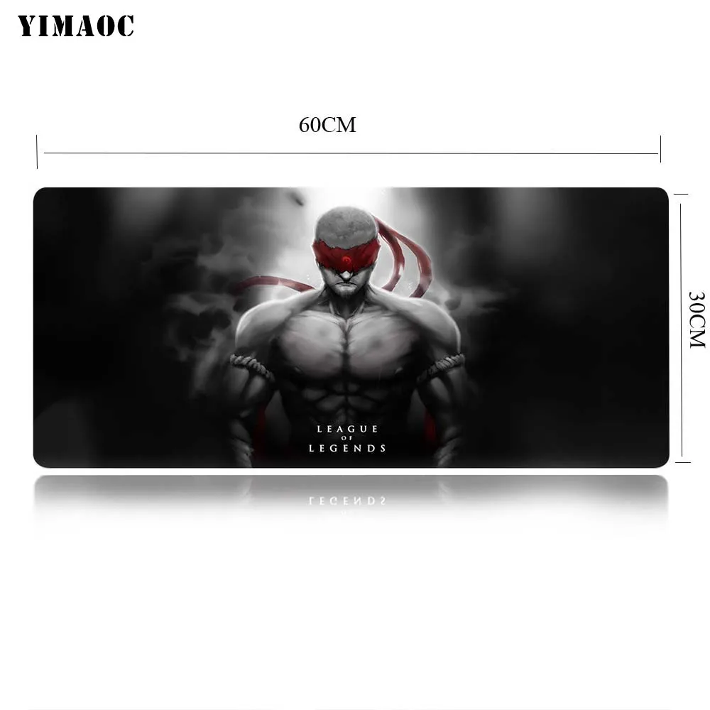 YIMAOC Lee Sin League Of Legends Коврик Для Мыши Компьютерный коврик для мыши Противоскользящий коврик для игровой мыши из натурального каучука 30x60 см - Цвет: MP2 30x60cm