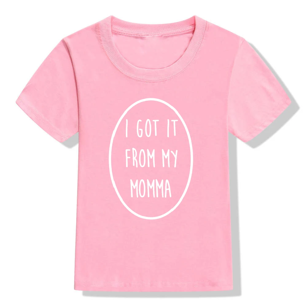 Коллекция года, Детская футболка с надписью «I Got It My Mama» детские летние футболки с короткими рукавами одежда для мальчиков и девочек футболка для маленьких мальчиков, топы для малышей - Цвет: 46J3-KSTPK-