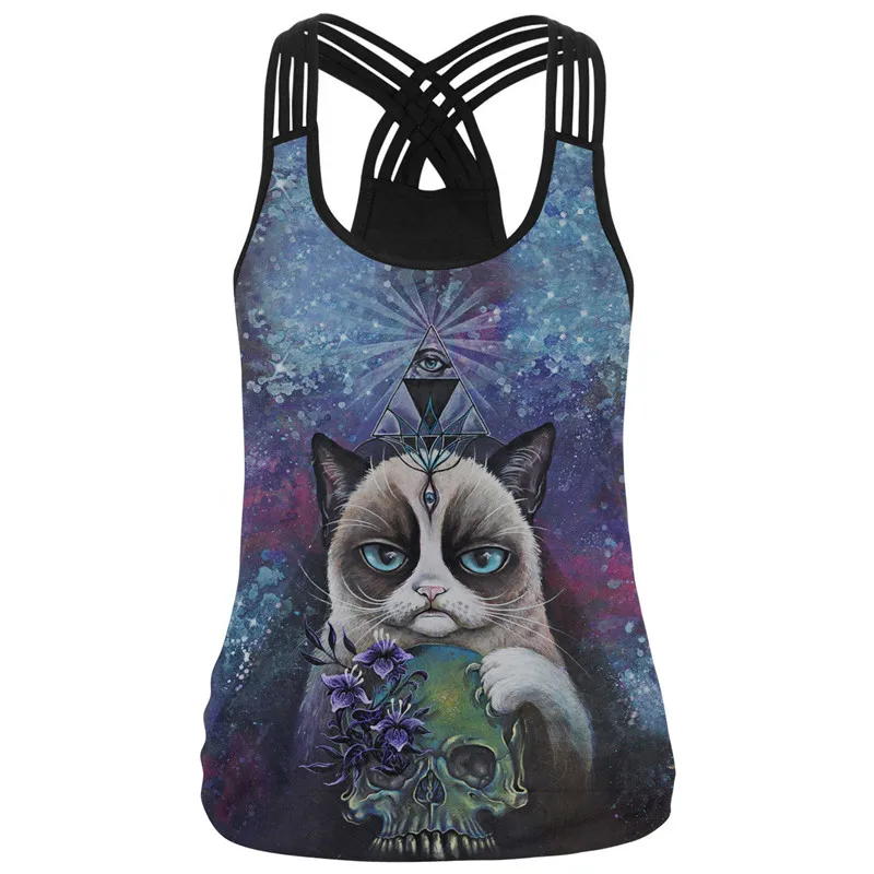 Женская майка для фитнеса тренировочная женская рубашка без рукавов с вырезами