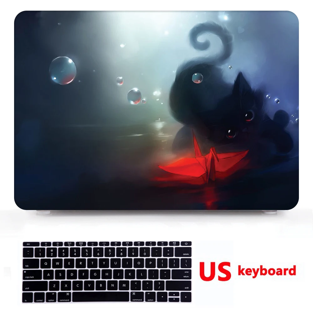 DW16 Милый животный узор чехол для ноутбука Macbook Air 11 13 с клавиатурой чехол для Mac Retina 12 13 15 lapto сумка 11 дюймов - Цвет: DW16