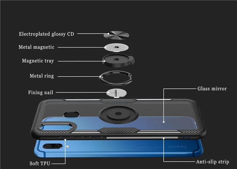 Yeuzoe Fashion Clear phone cover For Huawei Honor Play Cases Soft Silicon Cover huawei HonorPlay coque capa |