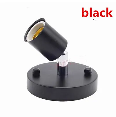 black Современные DIY Железный настенный светильник led лампа, простые лампы в 180 градусов E27 Светодиодная лампа интерфейс настенные светильники, художественное украшение для 6 видов цветов лампы - Цвет абажура: black