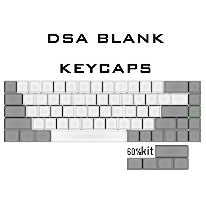 Пустые DSA колпачки для ключей tada68/gh60/poker mx механическая клавиатура pbt caps fc660 keycap - Цвет: KIT 1