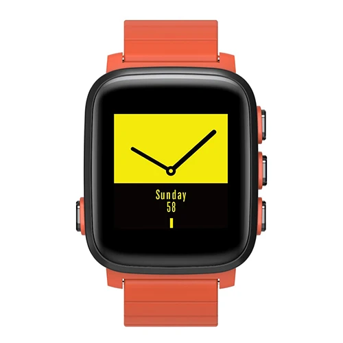 Orange SMA Q2 Smart Watch GPS Sport Bluetooth LCD Android Smartwatch IP67 Waterproof Heart Rate Monitor Smart Bracelet for Android iOS - Цвет: Orange