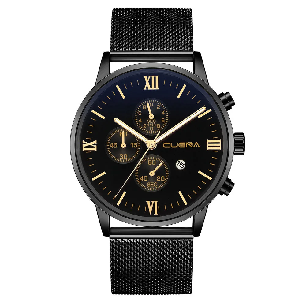 Men's Watch Round Glass Dial Movement Date Simulation Alloy Quartz Casual Simple Luxury Male Clock A1 | Наручные часы