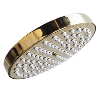 8 inch luxury gold polished brass round shape bath rainfall shower head bathroom accessory standard 12 ash043