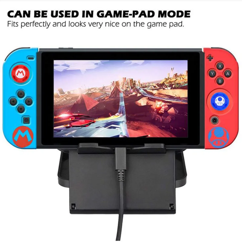 Силиконовый мягкий защитный чехол из кожи чехол+ JoyCon геймпад джойстик ручки джойстик колпачки Крышка для kingd переключатель NS Joy-Con контроллер