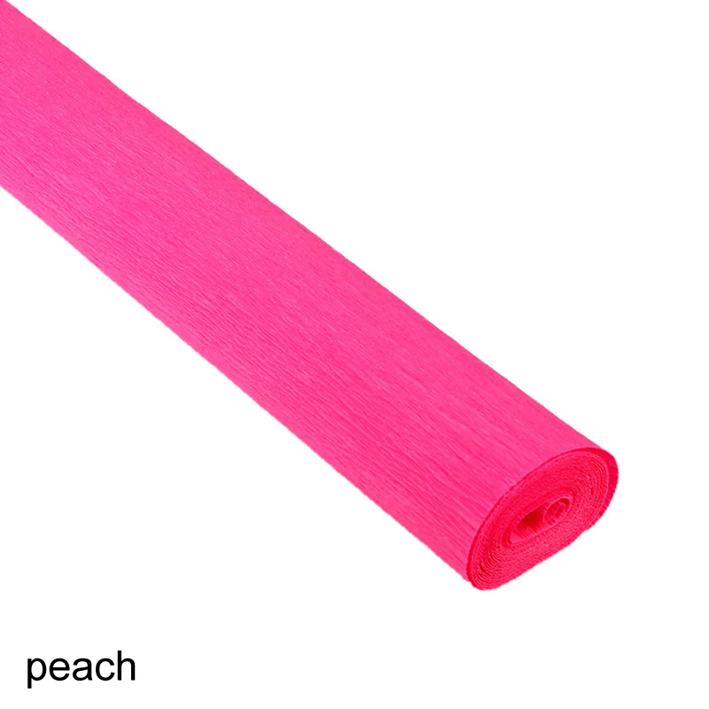 peach 250x50 см хрустящая гирлянда, вечерние украшения, 21 цвет, декоративное оригами, скрапбукинг, подарки, крепированная бумага для детского сада - Цвет: peach