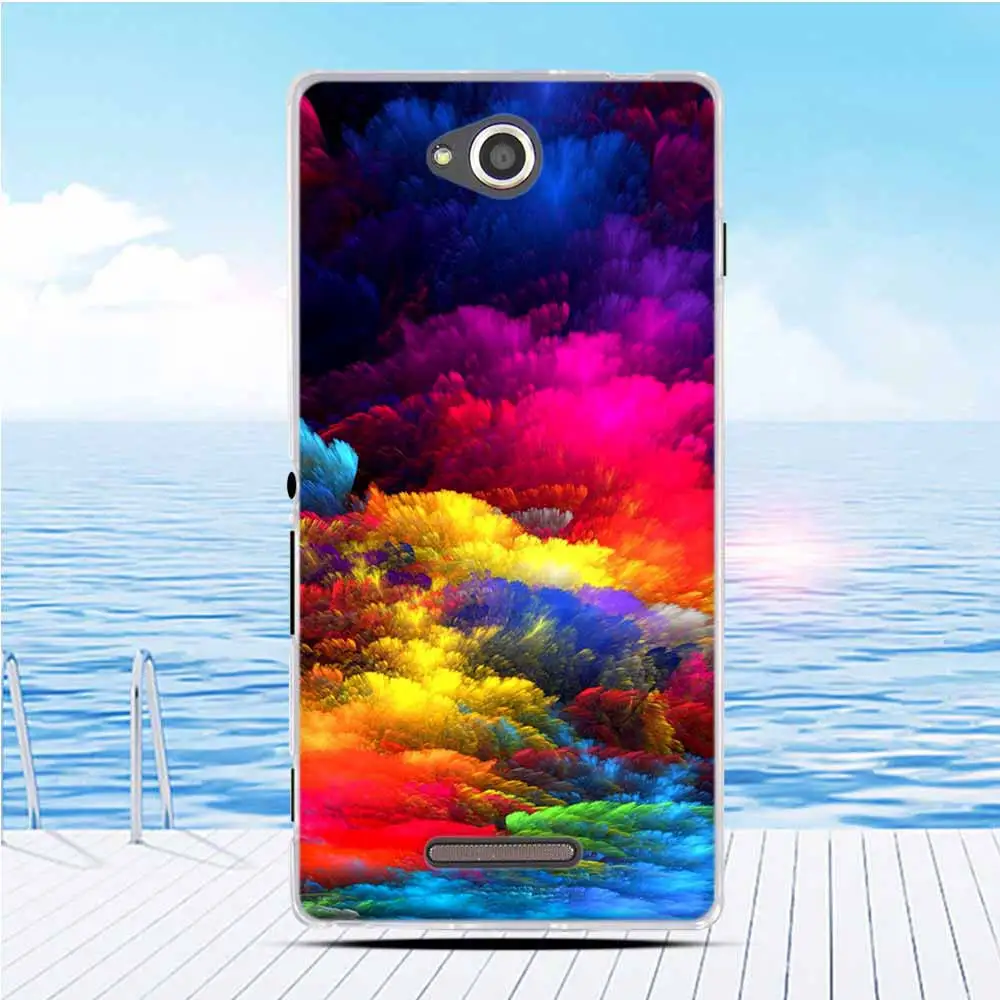 Мягкий ТПУ силиконовый гелевый Чехол чехол для Sony Xperia C CN3 S39H C2305 задняя крышка S39h