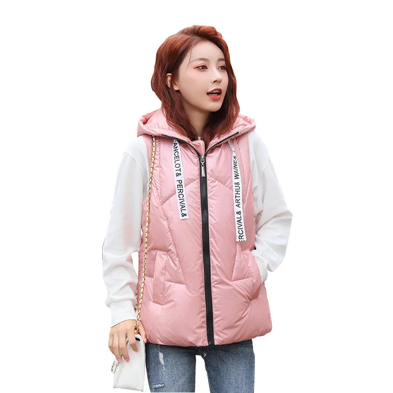 2019 зимний пуховой жилет из хлопка короткие куртки женская утепленная верхняя