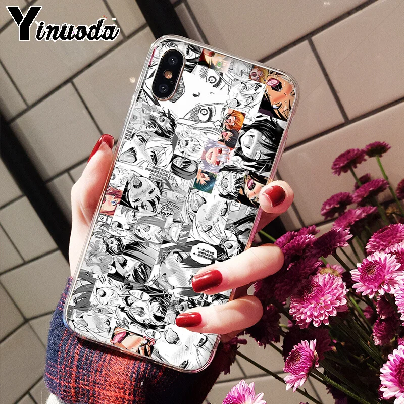 Yinuoda аниме девушка мультфильм Япония милые лица Мягкий чехол для телефона Apple iPhone 8 7 6 6S Plus X XS MAX 5 5S SE XR мобильные телефоны