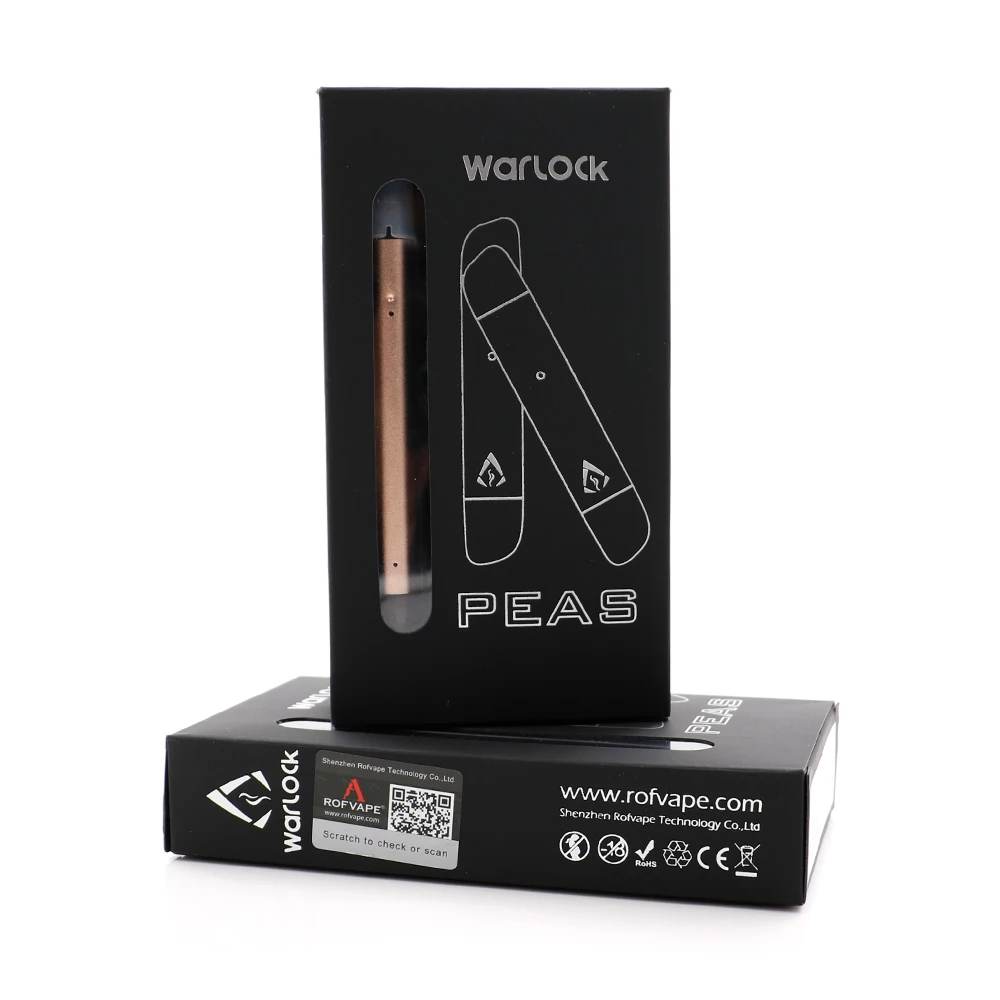 Rofvape warlock Peas vape ручка комплект с 400 мАч Аккумуляторный механический мод & 1 5 мл Atomizer