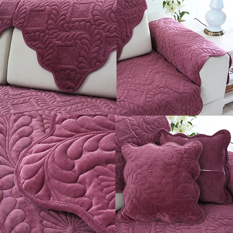 Чехлы на кресла, полотенце Slipcover, плюшевая ткань, толстый диван, современный нескользящий чехол для дивана, угловые коврики для полотенец, 1 шт., 6 цветов, 11 размер