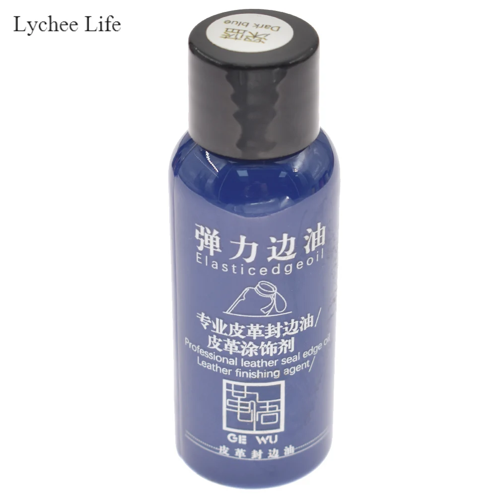 Deep blue Lychee Life, 30 мл, сделай сам, кожа, край, краска, масло, выделяет, профессиональная, 20 цветов, акварельная краска, жидкая кожа, ремесло - Цвет: Deep blue
