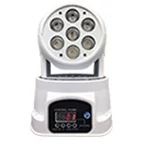 white light Светодиодный сценический светильник с подвижной головкой 7x12 Вт RGBW 4в1 DMX512 DJ освещение - Цвет: white light