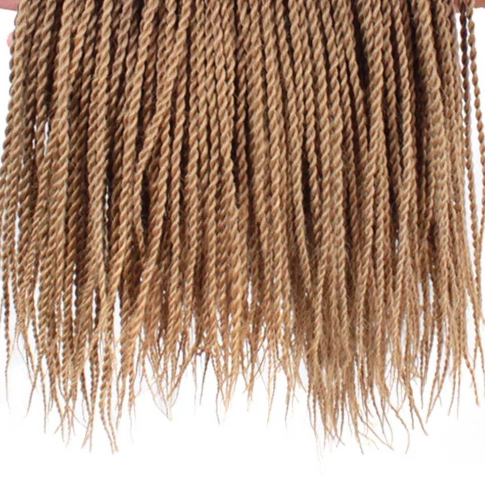 Xtrend Ombre Сенегальские крученые волосы на крючках косички 30 корней в упаковке синтетические плетеные волосы 24 дюйма 10 упаковок