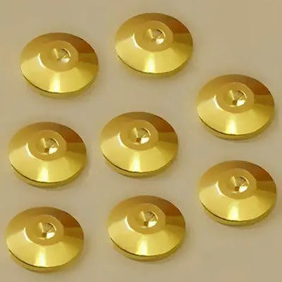 8 шт. золотыми дисками аудио шишки AMP Динамик шипы Подставки База|base|base standbase speaker |