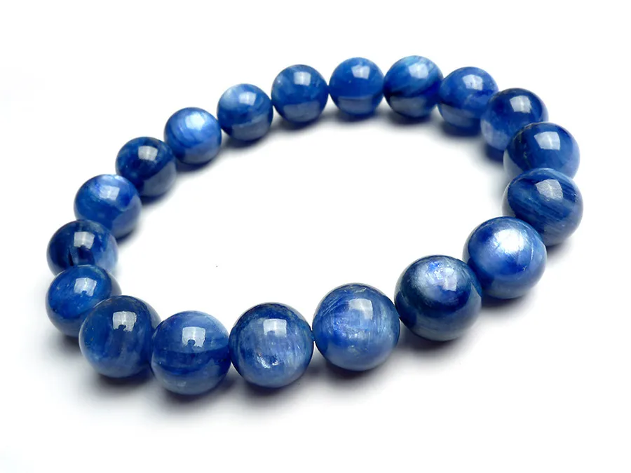 11 мм натуральный синий кианит драгоценный камень растягивающийся Кристалл