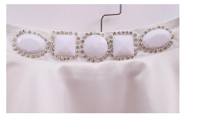 Women floral print beading two pieces suits Dress elegant O Neck short sleeve casual slim dress brand designer QZ953 | Женская одежда