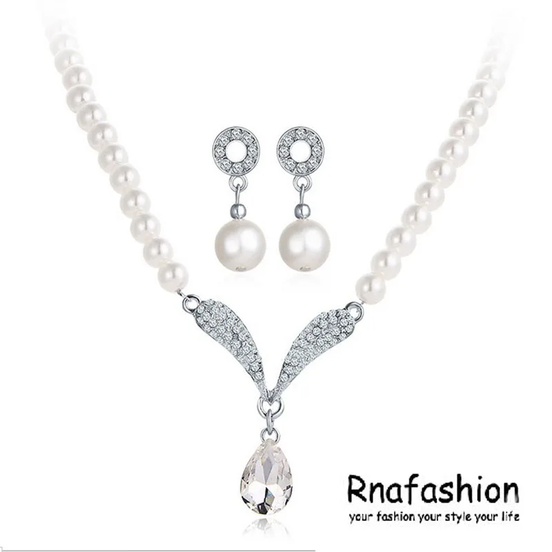 Серьги-кольца с кристаллами и искусственным жемчугом для женщин 2017 | Украшения