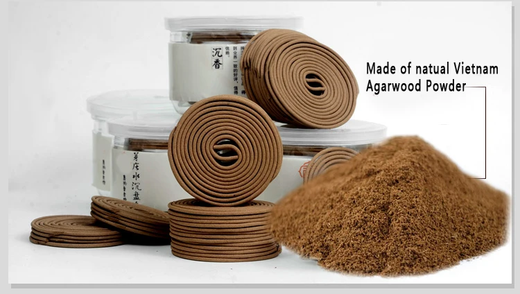 Натуральная катушка для благовоний дневного шума из алойского дерева 40 шт. 2H.Oudh